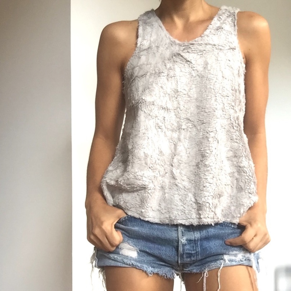 Beautiful Vintage Faux Fur Top / Small